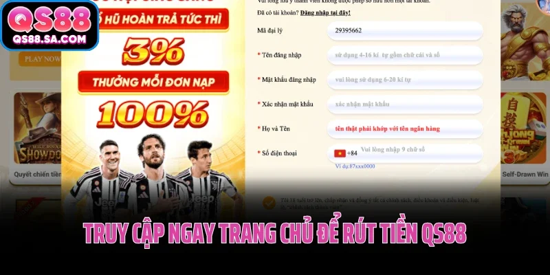 Truy cập ngay trang chủ để rút tiền QS88 Truy cập ngay trang chủ để rút tiền QS88