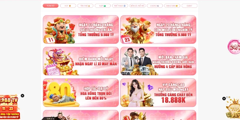 Nhận khuyến mãi liên tục khi chơi game tại QS88