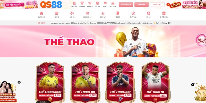Thể thao QS88 cược là được